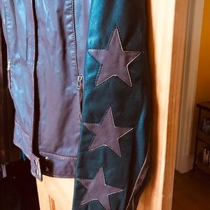 2 tone Wilson’ leather STARS on sleeves -unique